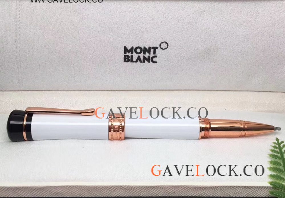 New Montblanc Bonheur Rose Gold Trim Rollerball Pen / Mont Blanc Replica Pen